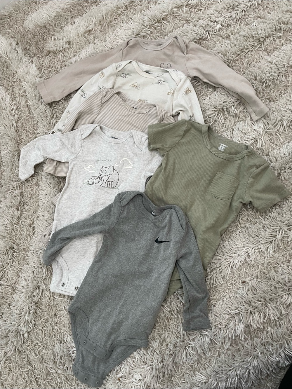 Carter's and Nike 6 Piece Onesie Set